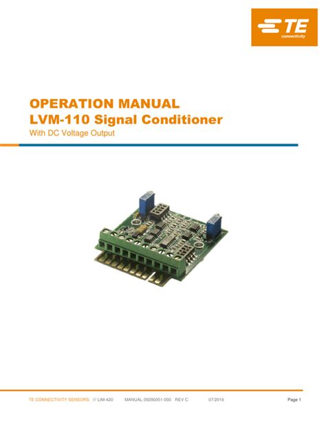 lvm-110|OPERATION MANUAL LVM.
